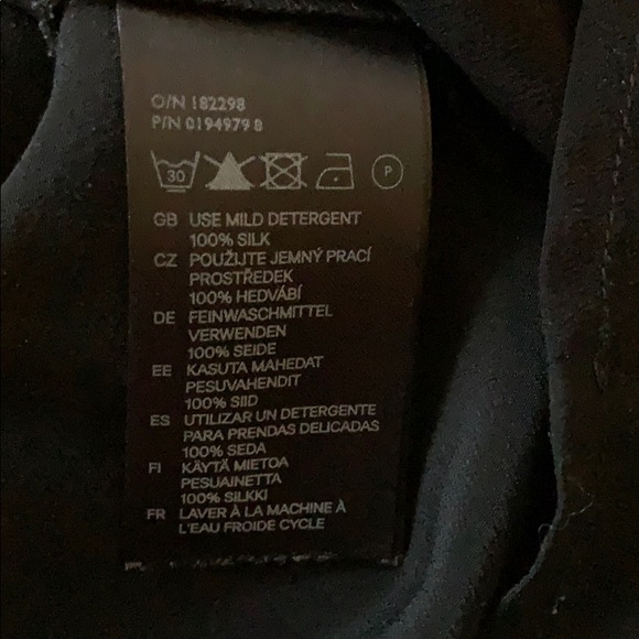 H&M black silk tank sz 6 - Picture 4 of 4